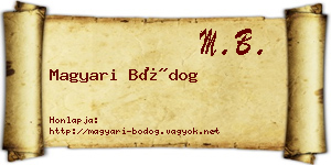 Magyari Bódog névjegykártya